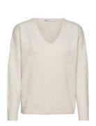 ONLY Onlrica Life L/S V-Neck Pullo Knt Noos Kräm