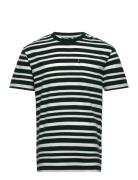 Vintage Stripe Tee Tops T-shirts Short-sleeved Green Superdry