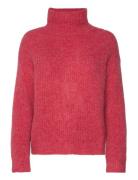 Slrakel Pattern Pullover Tops Knitwear Turtleneck Pink Soaked In Luxur...