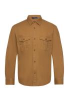 D1. Rel Twill Patch Pocket Shirt Tops Shirts Casual Brown GANT