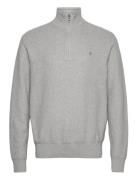 32/2 Cotton-Lsl-Plo Tops Knitwear Half Zip Jumpers Grey Polo Ralph Lau...