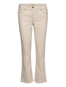 Max Flared Cropped Denim Bottoms Jeans Flares Cream HUNKYDORY