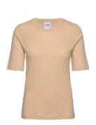 Sawyer - Linen Mix Tops T-shirts & Tops Short-sleeved Beige Day Birger...