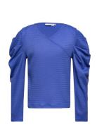 Nkfodouise Ls Wrap Top Tops T-shirts Long-sleeved T-shirts Blue Name I...