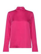 Selected Femme Slfivy Ls Satin Top B Rosa