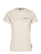 W Gale Logo Tee Sport T-shirts & Tops Short-sleeved Beige Sail Racing