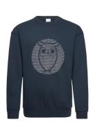 Loose Fit Sweat With Owl Print - Go Tops Sweat-shirts & Hoodies Sweat-...