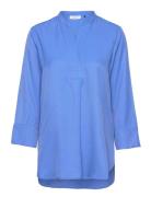 Blouse 3/4 Sleeve Tops Blouses Long-sleeved Blue Gerry Weber