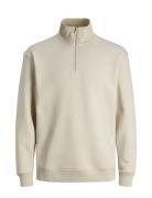 Jack & J S Jjebradley Sweat Half Zip Noos Kräm