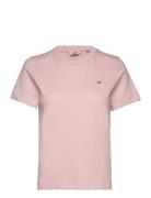 Reg Shield Ss T-Shirt Tops T-shirts & Tops Short-sleeved Pink GANT