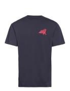 Voleur Tee Rose Designers T-shirts Short-sleeved Navy Libertine-Libert...