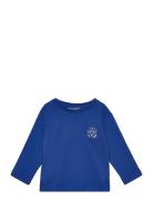 Printed Long Sleeve T-Shirt Tops T-shirts Long-sleeved T-shirts Blue M...