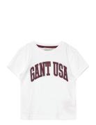 Relaxed Gant Usa Ss T-Shirt Tops T-shirts Short-sleeved White GANT