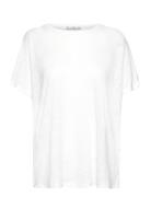 Over D Linen T-Shirt Tops T-shirts & Tops Short-sleeved White Mango
