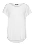 Vero Moda Vmbecca Plain Ss Top Wvn Noos Vit