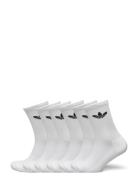 Tre Crw Sck 6Pp Sport Socks Regular Socks White Adidas Originals