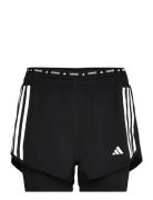 Adidas Performance Own The Run 3 Stripes 2In1 Short Svart