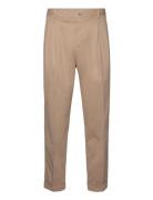 Relaxed Tapered Cotton Suit Pants Bottoms Trousers Chinos Beige GANT