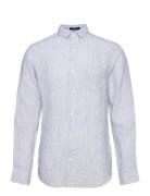 Reg Linen Stripe Shirt Tops Shirts Casual Blue GANT
