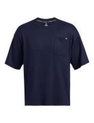 Ua Rival Waffle Crew Sport T-shirts Short-sleeved Navy Under Armour