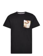 Tjm Reg Camo Pocket S/S Tee Tops T-shirts Short-sleeved Black Tommy Je...