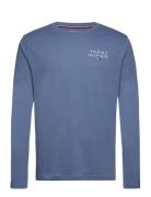 Ls Tee Logo Tops T-shirts Long-sleeved Blue Tommy Hilfiger