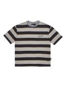 Stripe Tee Yth Tops T-shirts Short-sleeved Grey Quiksilver