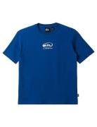 Chrome Logo Yth Bst Tops T-shirts Short-sleeved Blue Quiksilver