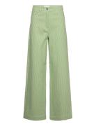 Striped Canvas Pants Bottoms Jeans Wide Green REMAIN Birger Christense...