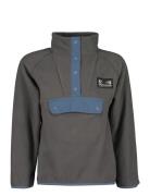 Yokto K 1/2 Button Sport Sweat-shirts & Hoodies Sweat-shirts Grey Didr...