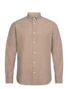 Slhslimrick-Poplin Shirt Ls Noos Tops Shirts Business Beige Selected H...