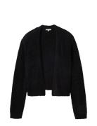 Knit Open Cardigan Tops Knitwear Cardigans Black Tom Tailor