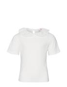 Vmpanna Glenn Ss Collar Top Jrs Girl Tops T-shirts Short-sleeved White...