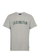 Mac Casual Print Tee Tops T-shirts Short-sleeved Grey Lexington Clothi...