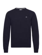 GANT Superfine Lambswool C-Neck Marinblå