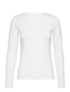 Women's L/S Tee Tops T-shirts & Tops Long-sleeved White NORVIG