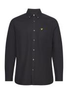 Plain Flannel Shirt Tops Shirts Casual Black Lyle & Scott