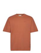 Mid Sleeve T-Shirt Gots. Tops T-shirts Short-sleeved Brown Resteröds