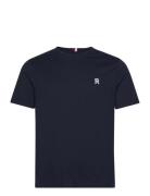 Monogram Imd Tee Tops T-shirts Short-sleeved Navy Tommy Hilfiger