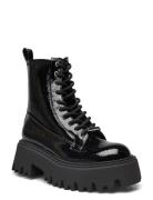 Over-Ride Bootie Shoes Boots Ankle Boots Laced Boots Black Steve Madde...