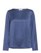 Shirts/Blouses Long Sleeve Tops Blouses Long-sleeved Blue Marc O'Polo