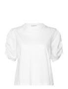 Payanaiw Woven Trim Tshirt Tops T-shirts & Tops Short-sleeved White In...