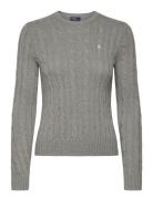 Polo Ralph Lauren Cable-Knit Cotton Crewneck Sweater Grå