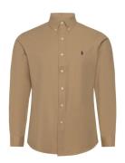 Custom Fit Stretch Poplin Shirt Tops Shirts Casual Beige Polo Ralph La...