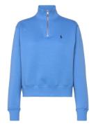 Fleece Half-Zip Pullover Tops Sweat-shirts & Hoodies Sweat-shirts Blue...