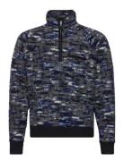 Jacquard Fleece Tops Sweat-shirts & Hoodies Fleeces & Midlayers Navy P...