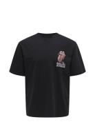 Onsrollingst S Rlx Ss Tee Tops T-shirts Short-sleeved Black ONLY & SON...