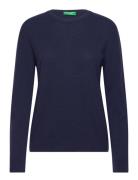 Sweater L/S Tops Knitwear Jumpers Navy United Colors Of Benetton