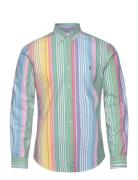 Slim Fit Striped Oxford Shirt Tops Shirts Casual Green Polo Ralph Laur...