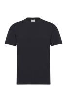 Stretch Cotton T-Shirt Tops T-shirts Short-sleeved Black Mango